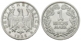 Alemania. Wiemar Republic. 1 marco. 1926. Karlsruhe. G. (Km-44). Ag. 4,92 g. MBC+. Est...20,00.