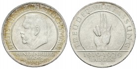 Alemania. Wiemar Republic. 3 marcos. 1930. Berlín. A. (Km-63). Ag. 15,13 g. Restos brillo original. EBC-. Est...60,00.