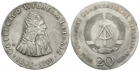 Alemania. 20 marcos. 1966. (Km-16.1). Ag. 20,91 g. Rara. EBC+. Est...100,00.
