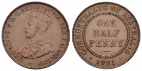 Australia. George V. 1/2 penny. 1931. (Km-22). Ae. 5,57 g. EBC-. Est...75,00.
