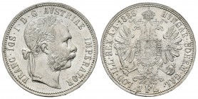Austria. Franz Joseph I. 1 florín. 1886. (Km-2222). Ag. 12,37 g. EBC+. Est...25,00.