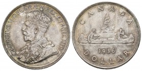 Canadá. George V. 1 dollar. 1936. (Km-31). Ag. 23,34 g. EBC. Est...45,00.
