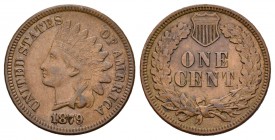 Estados Unidos. 1 cent. 1879. Philadelphia. (Km-90a). Ae. 3,07 g. EBC-. Est...45,00.