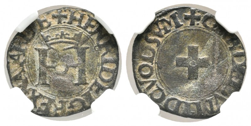Francia. Enrique II (1368-1379). Liard. Navarra. (Bondeau-584). (Duplessy-1291)....