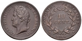 Francia. Louis Philippe I. 10 céntimos. 1844. París. A. (Km-12). (Lec-318). Ae. 19,58 g. MBC+. Est...30,00.