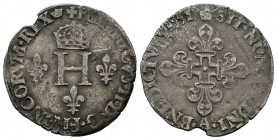 Francia. Henry II. Gross de Nelse. 1551. París. A. (Sb-4458). Ve. 2,57 g. MBC-. Est...45,00.