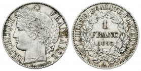 Francia. III República. 1 franco. 1895. París. A. (Km-822.1). Ag. 4,99 g. EBC-. Est...40,00.