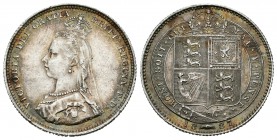 Gran Bretaña. Victoria. 1 shilling. 1887. (Km-761). (S-3926). Ag. 5,66 g. Pátina. EBC+. Est...50,00.