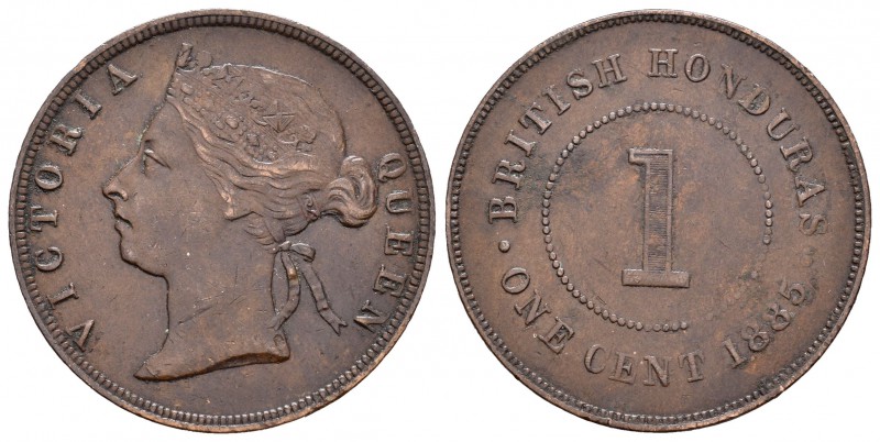 Honduras Británica. Victoria. 1 cent. 1885. (Km-6). Ae. 9,23 g. MBC. Est...18,00...