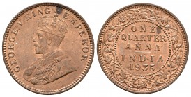 India Británica. George V. 1/4 anna. 1835. (Km-512). Ae. 4,81 g. Brillo original. SC-. Est...18,00.