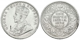 India Británica. George V. 1 rupia. 1920. (Km-524). Ag. 11,69 g. Limpiada. EBC-. Est...35,00.