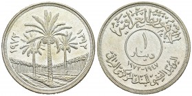 Iraq. Dinar. 1972. (Km-137). Ag. 31,07 g. Acuñación de 50.000 ejemplares. PROOF. Est...35,00.