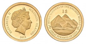 Islas Salomón. Dollar. 2013. Au. 0,51 g. PROOF. Est...35,00.