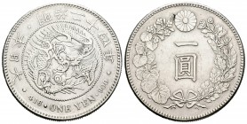 Japón. Yoshinobu. 1 yen. 1891 / 24. (Km-Y25.3). Ag. 27,00 g. EBC. Est...75,00.
