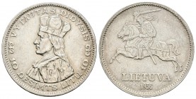 Lituania. 10 litu. 1936. (Km-83). Ag. 18,01 g. EBC. Est...25,00.