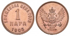 Montenegro. Nicholas I. 1 para. 1906. (Km-1). Ae. 1,71 g. Brillo original. SC. Est...45,00.