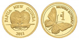 Papúa Nueva Guinea. 1 kina. 2011. (Km-59). Au. 0,51 g. PROOF. Est...35,00.