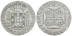 Portugal. Joao Príncipe Regente. 400 reis. 1807. Lisboa. (Km-331). Ag. 13,19 g. MBC+. Est...30,00.