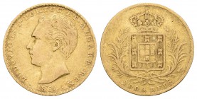 Portugal. Luis I. 2000 reis. 1864. (Km-511). (Gomes-13.01). Au. 3,46 g. MBC-. Est...120,00.
