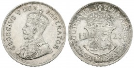 Sudáfrica. George V. 2 1/2 shillings. 1923. (Km-19.1). Ag. 14,06 g. Restos de brillo original. EBC-/EBC. Est...30,00.