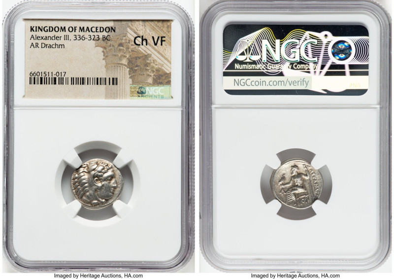 MACEDONIAN KINGDOM. Alexander III the Great (336-323 BC). AR drachm (16mm, 11h)....
