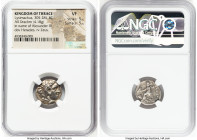 THRACIAN KINGDOM. Lysimachus (305-281 BC). AR drachm (17mm, 4.18 gm, 12h). NGC VF 5/5 - 5/5. Posthumous issue of Colophon in the name and types of Ale...