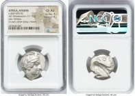 ATTICA. Athens. Ca. 440-404 BC. AR tetradrachm (26mm, 17.16 gm, 9h). NGC Choice AU 4/5 - 4/5. Mid-mass coinage issue. Head of Athena right, wearing ea...
