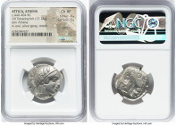 ATTICA. Athens. Ca. 440-404 BC. AR tetradrachm (21mm, 17.12 gm, 10h). NGC Choice XF 4/5 - 3/5, scratch. Mid-mass coinage issue. Head of Athena right, ...