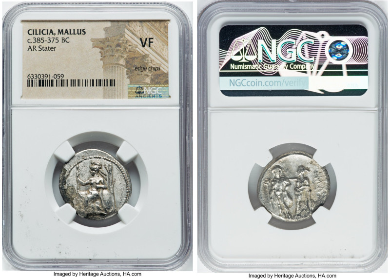 CILICIA. Mallus. Ca. 385-375 BC. AR stater (22mm, 12h). NGC VF, edge chips. Athe...