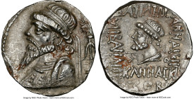 ELYMAIS KINGDOM. Kamnaskires V (ca. 54-32 BC). AR tetradrachm (24mm, 12h). NGC XF, graffito. Seleucia ad Hedyphon, dated Seleucid Era Year 272 (41/0 B...