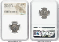Trajan (AD 98-117). AR denarius (18mm, 3.29 gm, 6h). NGC Choice XF 5/5 - 3/5, light scratches. Rome, AD 101-102. IMP CAES NERVA TRAIAN AVG GERM, laure...