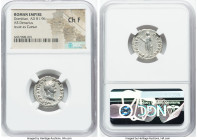 Domitian, as Caesar (AD 81-96). AR denarius (20mm, 6h). NGC Choice Fine. Rome, AD 75. CAES AVG F-DOMIT COS III, laureate head of Domitian right / PRIN...