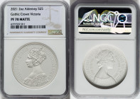 British Dependency. Elizabeth II silver Matte Proof "Gothic Crown - Victoria" 5 Pounds (2 oz) 2021 PR70 NGC, Commonwealth mint, KM-Unl. Mintage: 375. ...