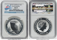 Elizabeth II 4-Piece Lot of Certified silver Dollars, 1) "Kookaburra" Dollar 2012-P - MS69 NGC 2) "Koala" Dollar 2008 - Gem BU NGC. One of first 8000 ...