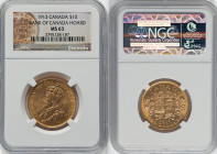 George V gold 10 Dollars 1913 MS63 NGC, Ottawa mint, KM27, Fr-3. Bank of Canada Hoard. HID09801242017 © 2022 Heritage Auctions | All Rights Reserved