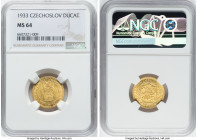 Republic gold Ducat 1933 MS64 NGC, Kremnitz mint, KM8, Fr-2. HID09801242017 © 2022 Heritage Auctions | All Rights Reserved
