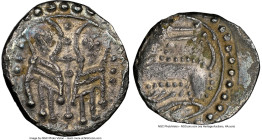 Early Anglo-Saxon. Secondary Phase Sceat ND (710-760) AU53 NGC, Series N, Type 41, S-806. From the Historical Scholar Collection HID09801242017 © 2022...
