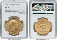 Edward VII gold 5 Pounds 1902 AU58 NGC, KM807, S-3965. HID09801242017 © 2022 Heritage Auctions | All Rights Reserved