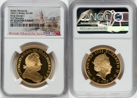 Elizabeth II gold Proof "King George I" 100 Pounds (1 oz) 2022 PR70 Ultra Cameo NGC, KM-Unl. Mintage 610. British Monarch Series. First Releases. Sold...
