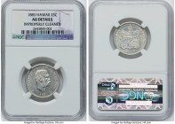 Kalakaua I 25 Cents (1/4 Dollar) 1883 AU Details (Improperly Cleaned) NGC, San Francisco mint, KM5. HID09801242017 © 2022 Heritage Auctions | All Righ...