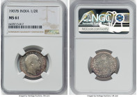 British India. Edward VII 1/2 Rupee 1907-B MS61 NGC, Bombay mint, KM507. HID09801242017 © 2022 Heritage Auctions | All Rights Reserved