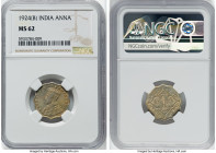 British India. George V Anna 1924-(b) MS62 NGC, Bombay mint, KM513. HID09801242017 © 2022 Heritage Auctions | All Rights Reserved
