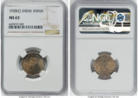 British India. George VI Anna 1938-(c) MS63 NGC, Calcutta mint, KM536. HID09801242017 © 2022 Heritage Auctions | All Rights Reserved