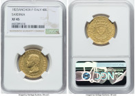 Sardinia. Carlo Felice gold 40 Lire 1825 (Eagle)-P XF45 NGC, Genoa mint, KM120.2. HID09801242017 © 2022 Heritage Auctions | All Rights Reserved