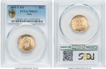 Vittorio Emanuele II gold 20 Lire 1865 T-BN MS63+ PCGS, Torino mint, KM10.1. From the Meduno Collection HID09801242017 © 2022 Heritage Auctions | All ...