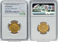 Spanish Colony. Isabel II gold 4 Pesos 1868/58 AU Details (Obverse Spot Removed) NGC, Manila mint, KM144. HID09801242017 © 2022 Heritage Auctions | Al...