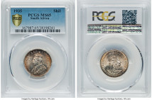 George V Shilling 1935 MS65 PCGS, Pretoria mint, KM17.3. Lustrous surfaces with a sunset colored patina. HID09801242017 © 2022 Heritage Auctions | All...