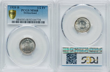 Confederation 1/2 Franc 1920-B MS68 PCGS, Bern mint, KM23. HID09801242017 © 2022 Heritage Auctions | All Rights Reserved