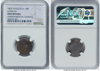 Caracas. Republic 1/8 Real 1802 Fine Details (Environmental Damage) NGC, Caracas mint, KM-C1. HID09801242017 © 2022 Heritage Auctions | All Rights Res...
