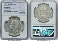 Republic 5 Bolivares 1910 AU Details (Harshly Cleaned) NGC, Paris mint, KM-Y24.2. Round O type. HID09801242017 © 2022 Heritage Auctions | All Rights R...